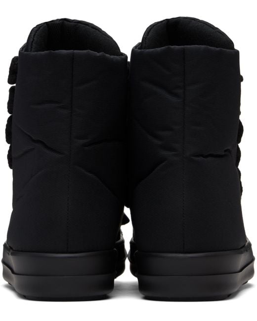 Rick Owens Black Hollywood Jumbo Lace Puffer Sneakers for men