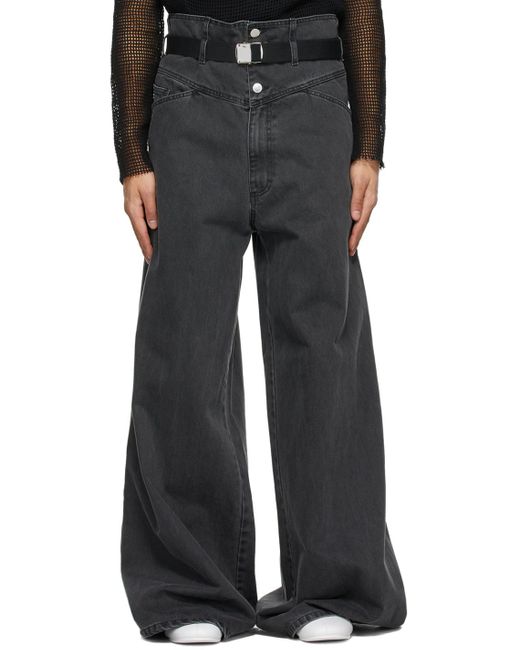 Raf Simons Black Oversized Wide Jeans for men