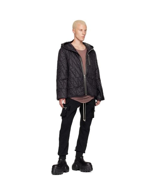 Rick Owens Black Tower Thindown Jacket for men