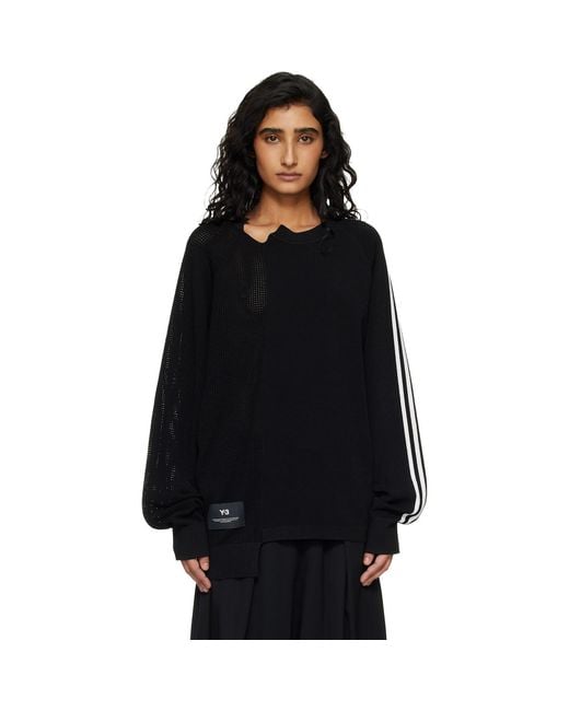 Y-3 Black Logo Knit Sweater