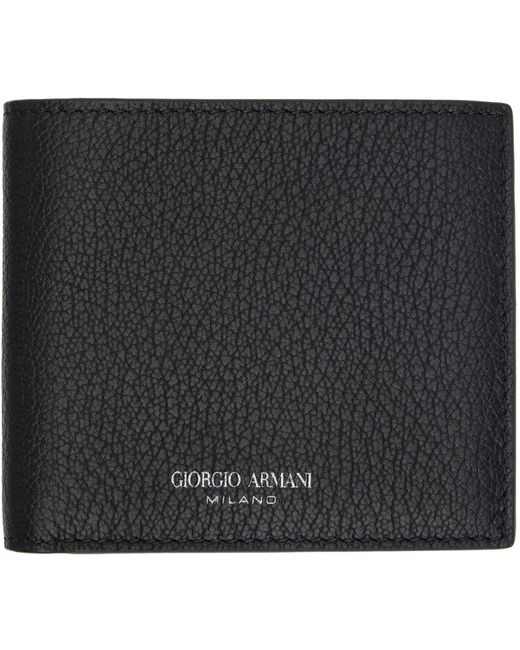 Portefeuille noir à estampe du logo Giorgio Armani pour homme en coloris Black