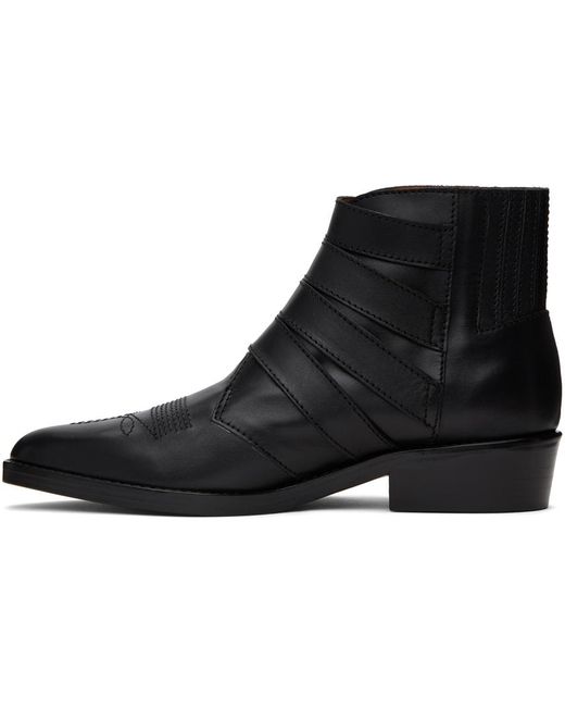 Toga Virilis Black Buckle Boots for men