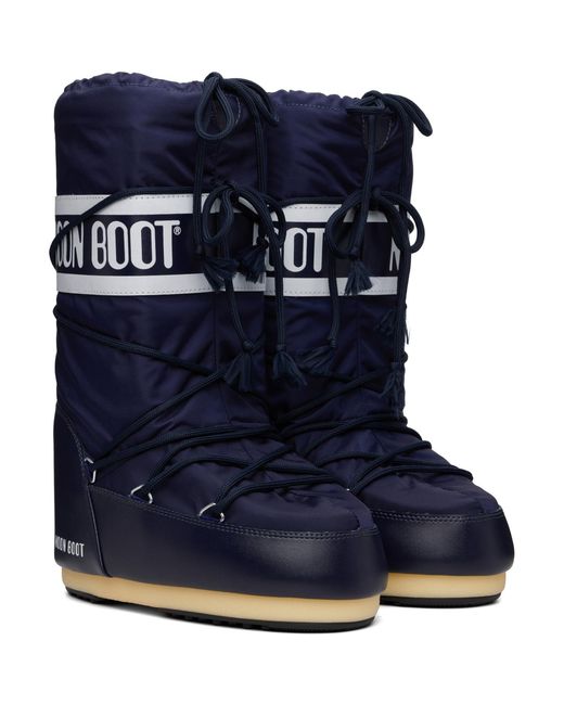 Moon Boot Blue Icon Nylon Boots for men