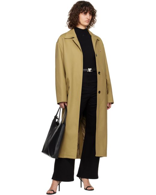 Courreges ベージュ コクーンコート Black