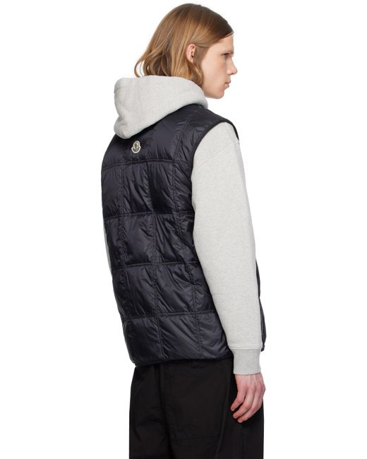 メンズ Moncler Genius 7 Moncler Frgmt Hiroshi Fujiwara ネイビー Vaile パッカブル ダウンベスト Black