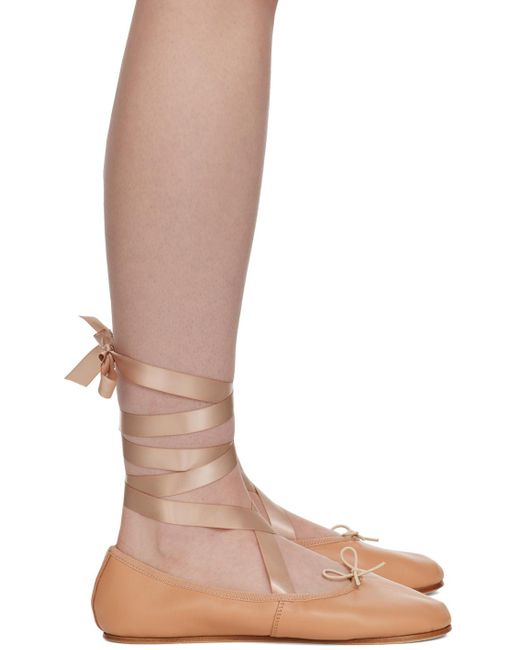 Repetto Brown Tan Sophia Ballerina Flats