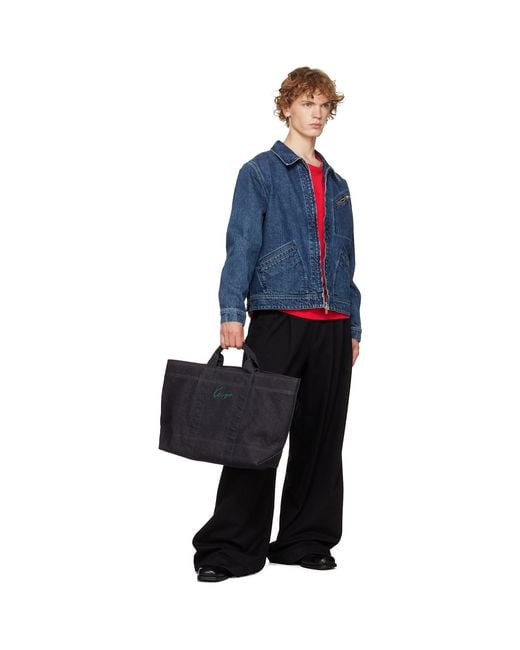 KENZO Blue Paris Tulip' Large Tote for men