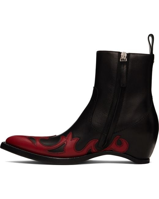 Maison Margiela Brown Heel-Less Western Flame Boots