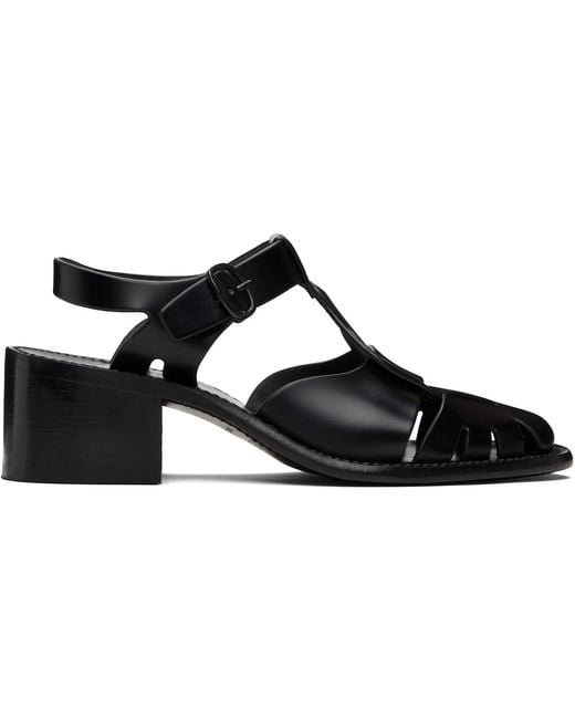 Hereu Black Pesca Heeled Sandals