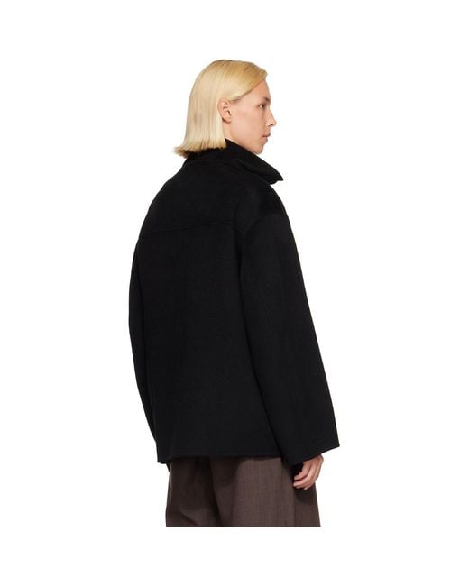 Rohe Black Double-Faced Wool Jacket