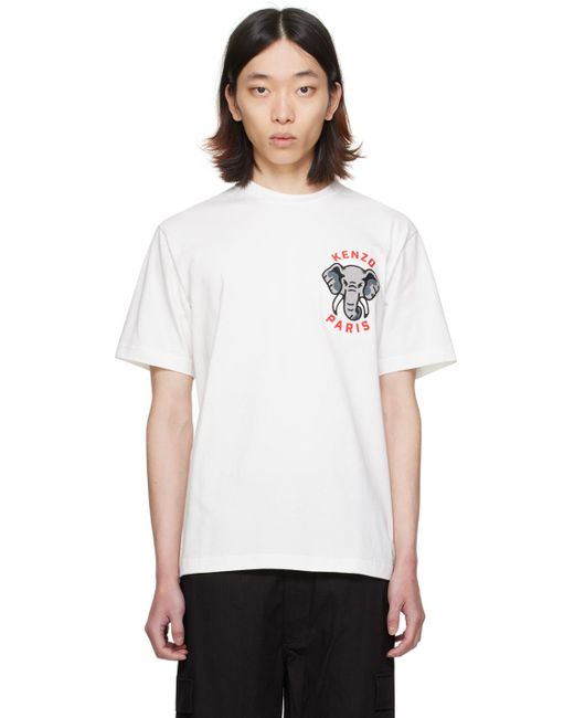 KENZO Off-white Paris Elephant T-shirt for men