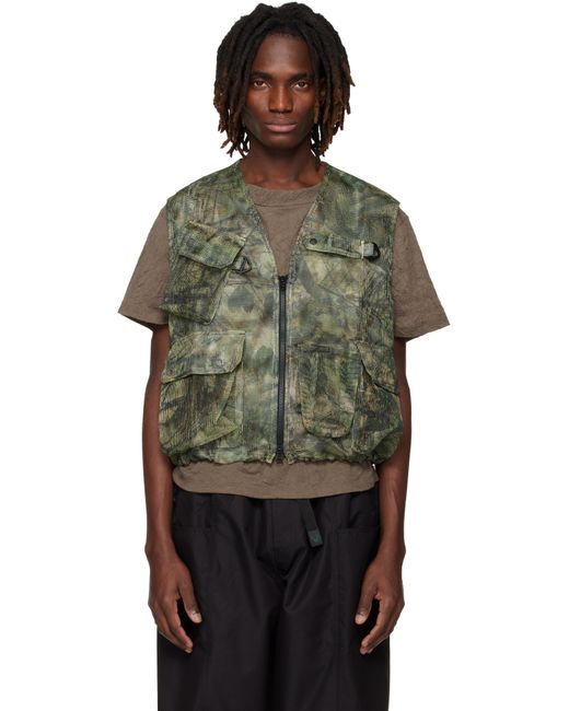 South2 West8 Black Khaki Bush Trek Vest for men
