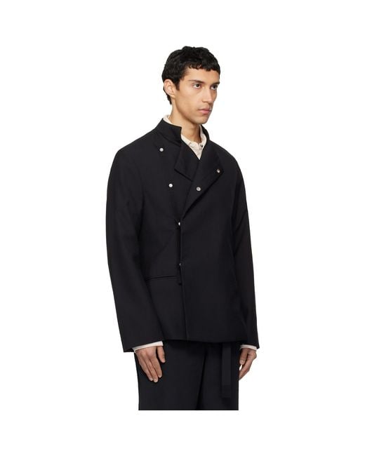 Mordecai Black Double Breast Blazer for men
