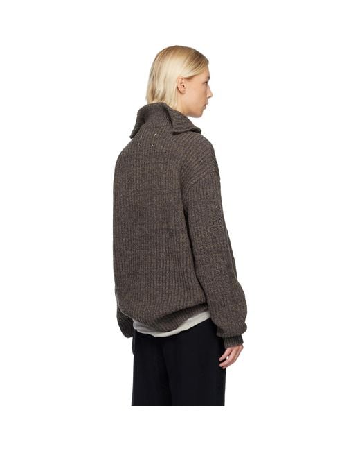 Maison Margiela Black Half-Zip Jacket