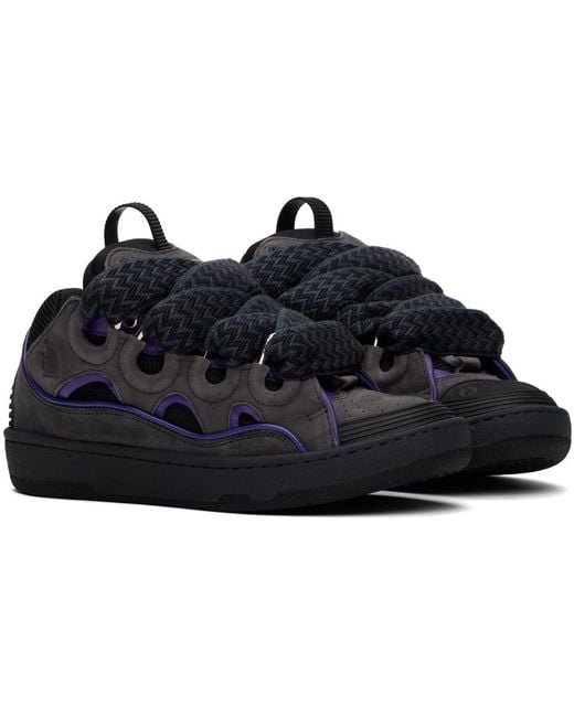 Lanvin Black Ssense Exclusive Curb Sneakers