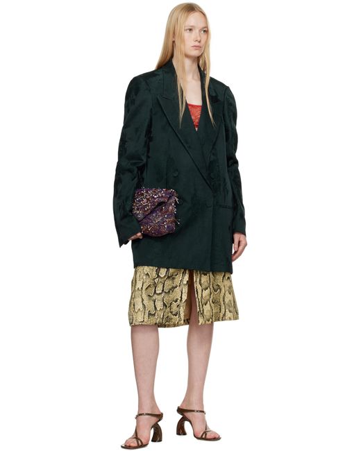 Dries Van Noten パープル＆レッド エンベリッシュ エンベロープバッグ Black