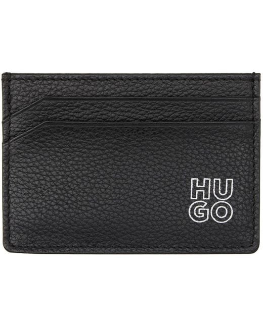 HUGO Black Logo Card Holder for men