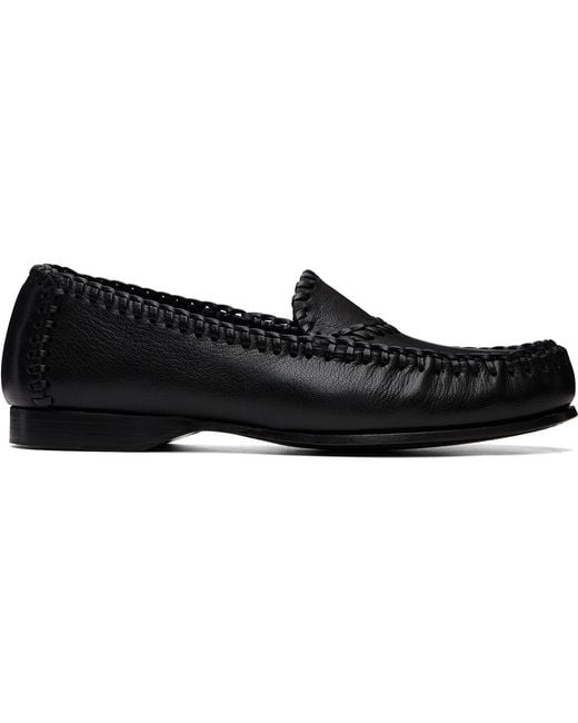 Hereu Black Sastre Supple Shiny Loafers for men
