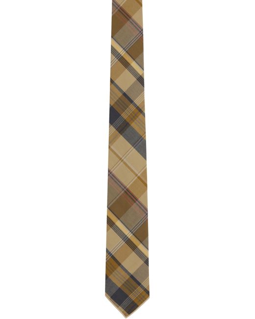 Engineered Garments Black Khaki Check Tie for men
