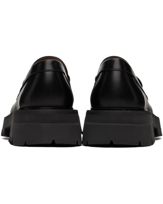 Ferragamo Black Chunky Gancini Ornament Loafers for men