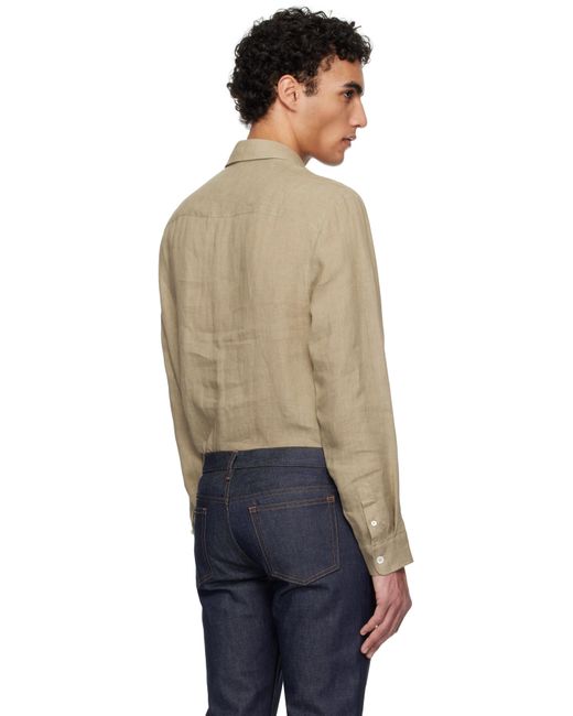 メンズ A.P.C. カーキ Cassel シャツ Blue