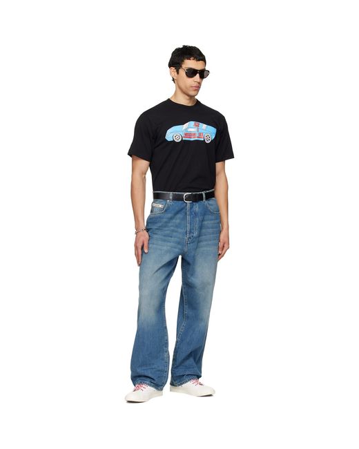 Moschino Blue Faded Jeans for men