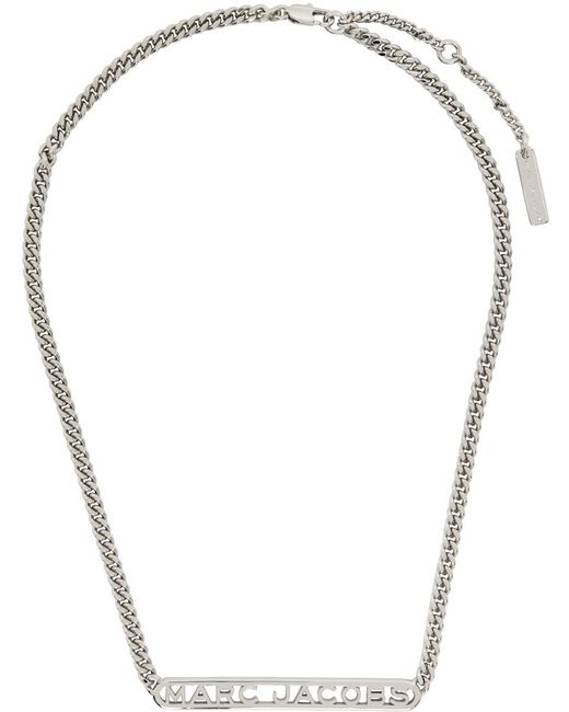 Marc Jacobs White Silver 'the Monogram Chain' Necklace
