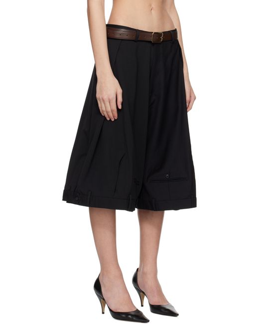 HODAKOVA Black Upside Down Wide Trouser Shorts