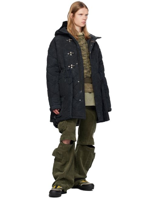 アウターその他 ANDERSSON BELL Lace-up fishtail parka awa638mASPHALT A24F2WA Black Lace-Up Fishtail Coat by Andersson Bell on Sale