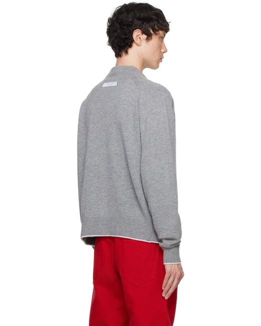 Jacquemus Gray La Casa 'Le Cardigan Pitatto' Cardigan for men