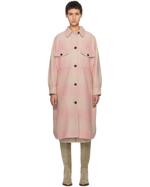 Isabel Marant Black Pink Fontizi Coat