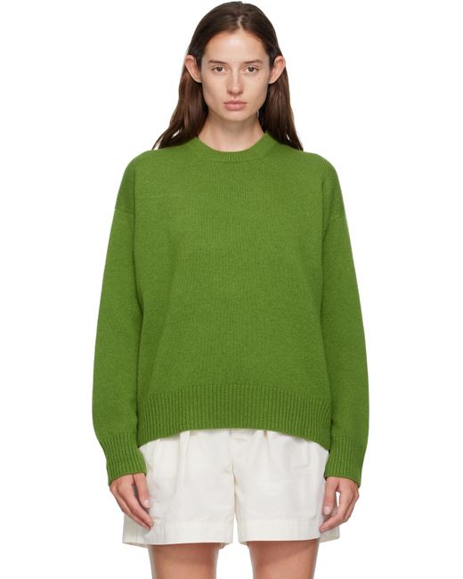 &Daughter Green Innes Slouch Crewneck Sweater