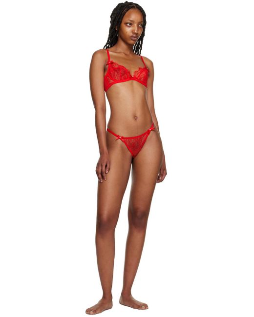 Agent Provocateur Orange Red Lorna Thong