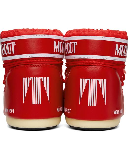 Moon Boot Red Icon Low Nylon Boots