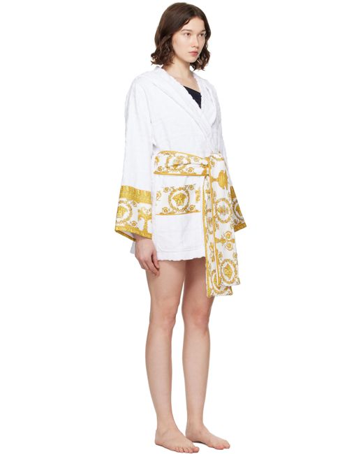 Versace Black 'I Heart Baroque' Short Bathrobe