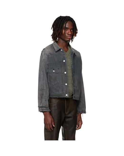 Enfants Riches Deprimes Black 'Type Vii' Flannel Lined Denim Jacket for men