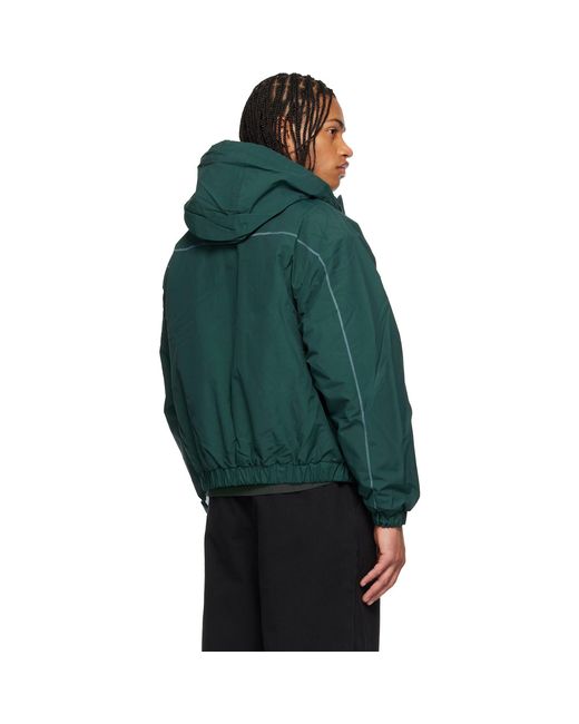Dime Green Quilted Ripstop Puffer Jacket for men