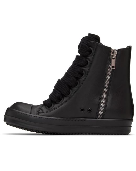 Rick Owens Black Jumbo High Top Leather Sneakers - Men's - Calf Leather/rubber for men