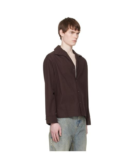 Entire studios Brown Ls Pajama Shirt for men