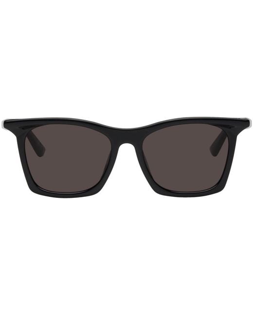 Balenciaga Black Rim Rectangle Sunglasses for men
