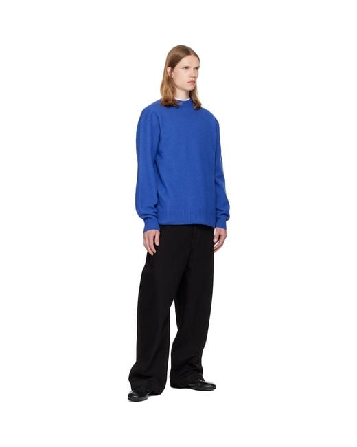 Jil Sander Blue Wool Sweater for men