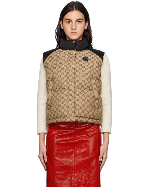 Gucci gg Down Vest in Red Lyst