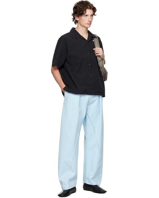 J.W. Anderson Blue Twisted Seam Trousers for men