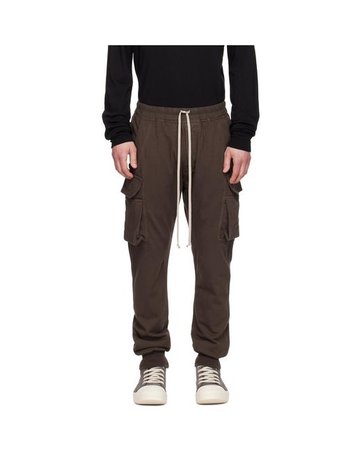 Rick Owens Black Temple Mastodon Cut Cargo Pants for men