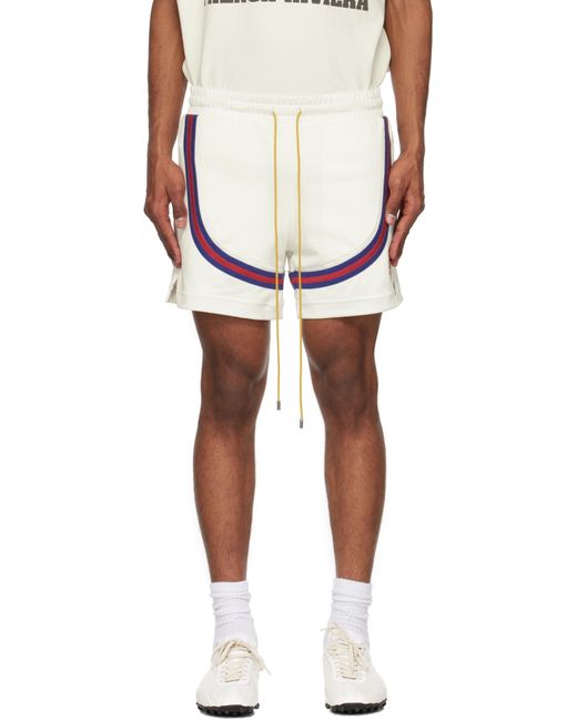 Rhude White Crest Veille Track Shorts for men