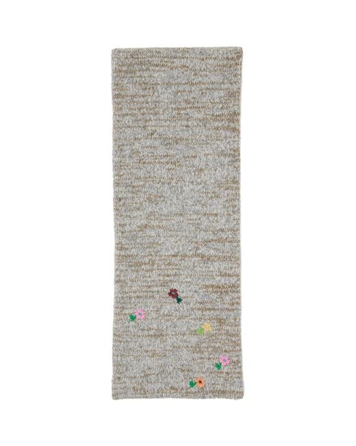 Dries Van Noten Gray Wool & Cashmere Scarf for men