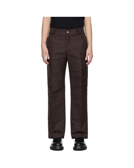 Ferragamo Black Monogram Trousers for men