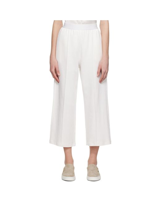 MM by Max Mara White Cropped Trousers