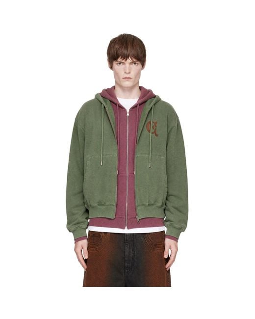 Egonlab Green Burgundy Double Hoodie for men