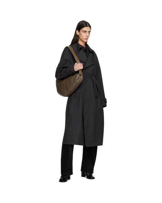 Lemaire Gray Khaki Large Croissant Bag
